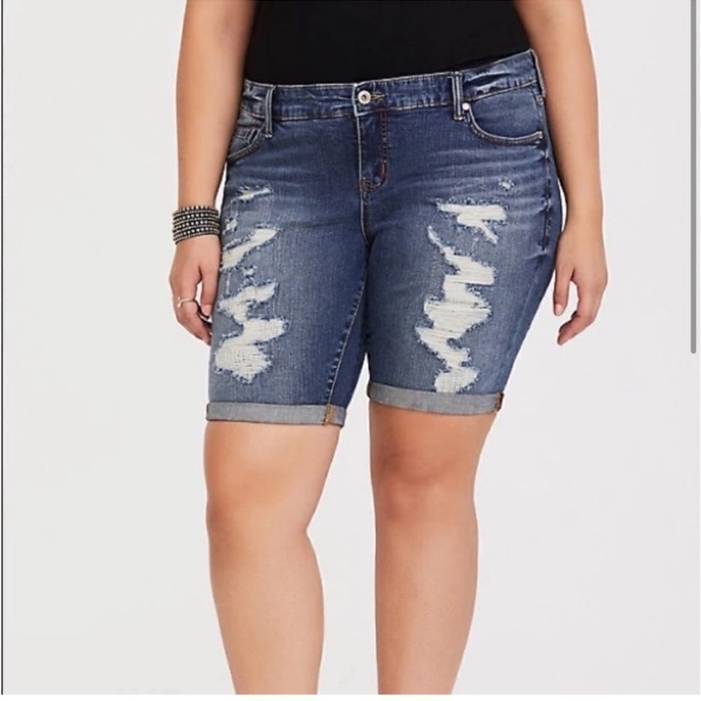 Distressed Denim Women's Shorts